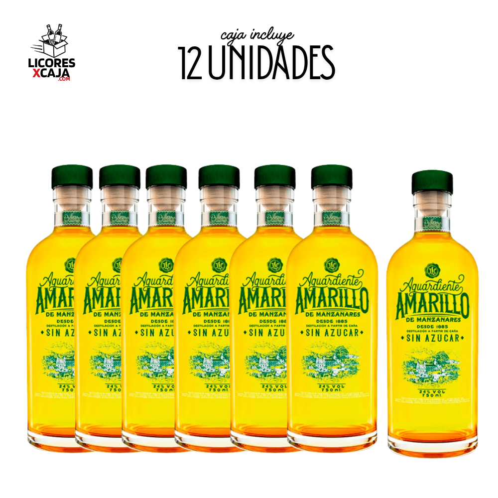 AGUARDIENTE AMARILLO 750ML - 12 UND