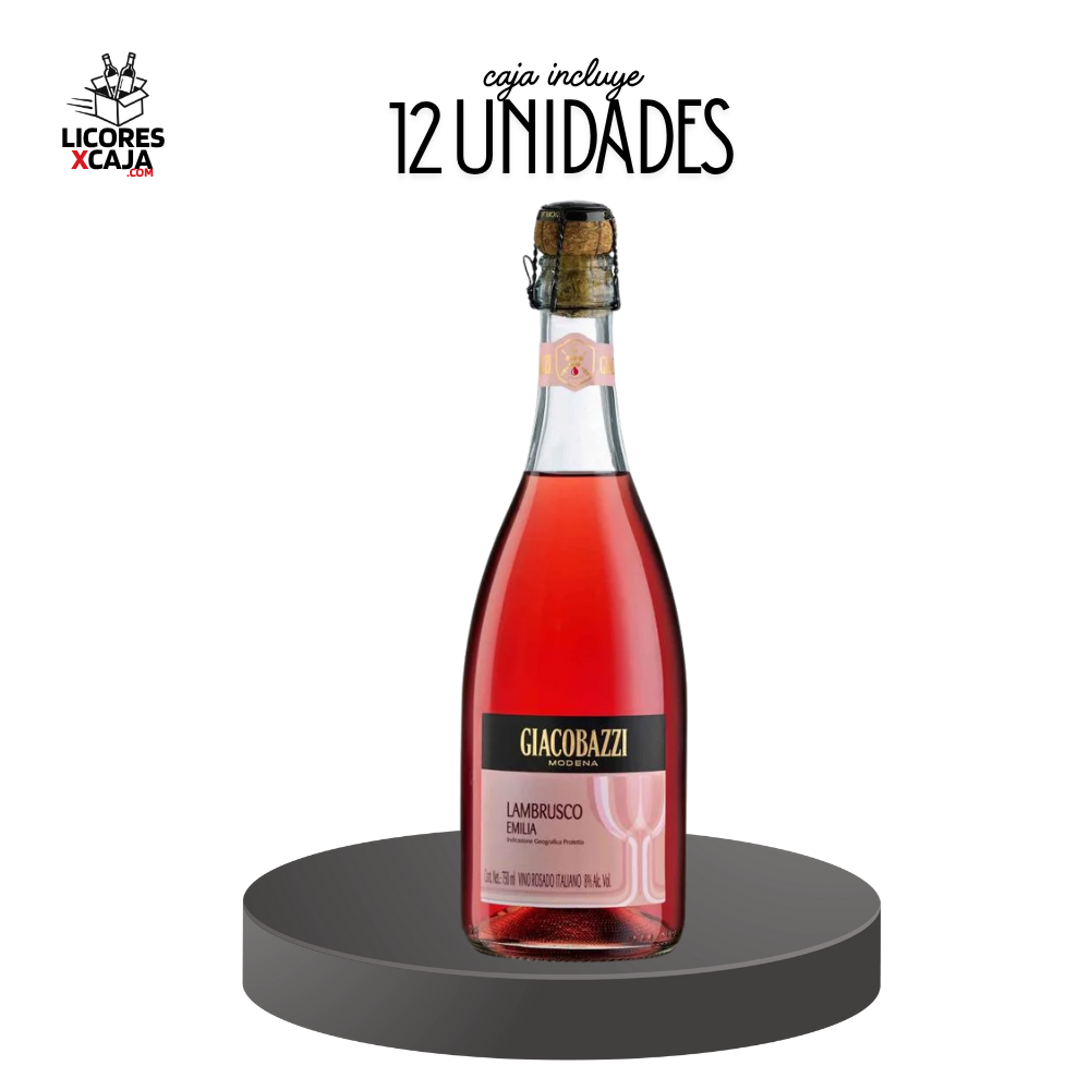 GIACOVACCI LAMBRUSCO ROSADO 750ML - 12 UND